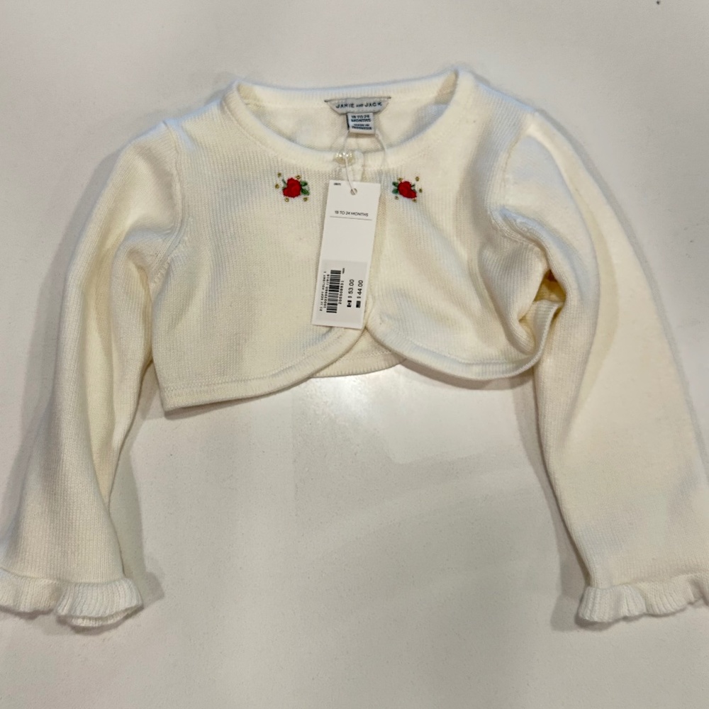 Janie and Jack cropped cardigan (with tags)